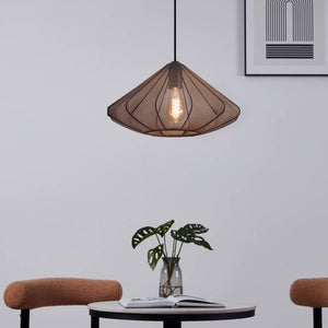 Eglo EU Dolwen Black Steel Contemporary Single Pendant, 42.5cm