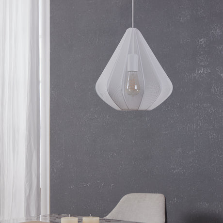 Eglo EU Dolwen White Steel Contemporary Single Pendant