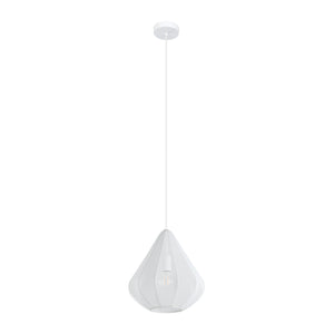 Eglo EU Dolwen White Steel Contemporary Single Pendant
