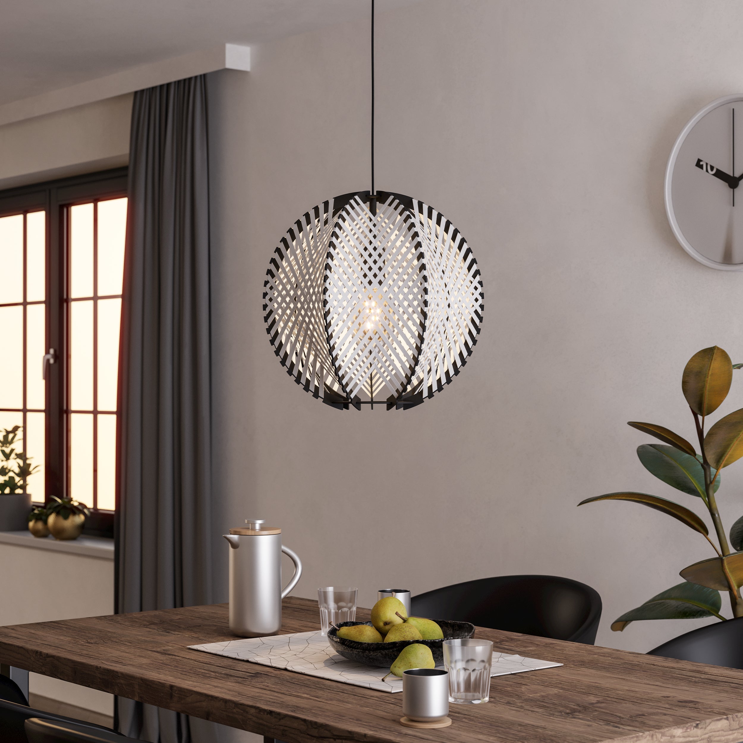 Eglo EU BORGILLIO Table Lamp – Black Steel Desk Light, E27, Inline Switch, Office Lighting