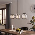 Eglo EU Waverton Black Steel & Fabric Contemporary 3-Light Pendant