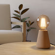 Eglo EU ASBY Table Lamp – Wooden Base, E27, Natural Rustic Design, Indoor Lighting