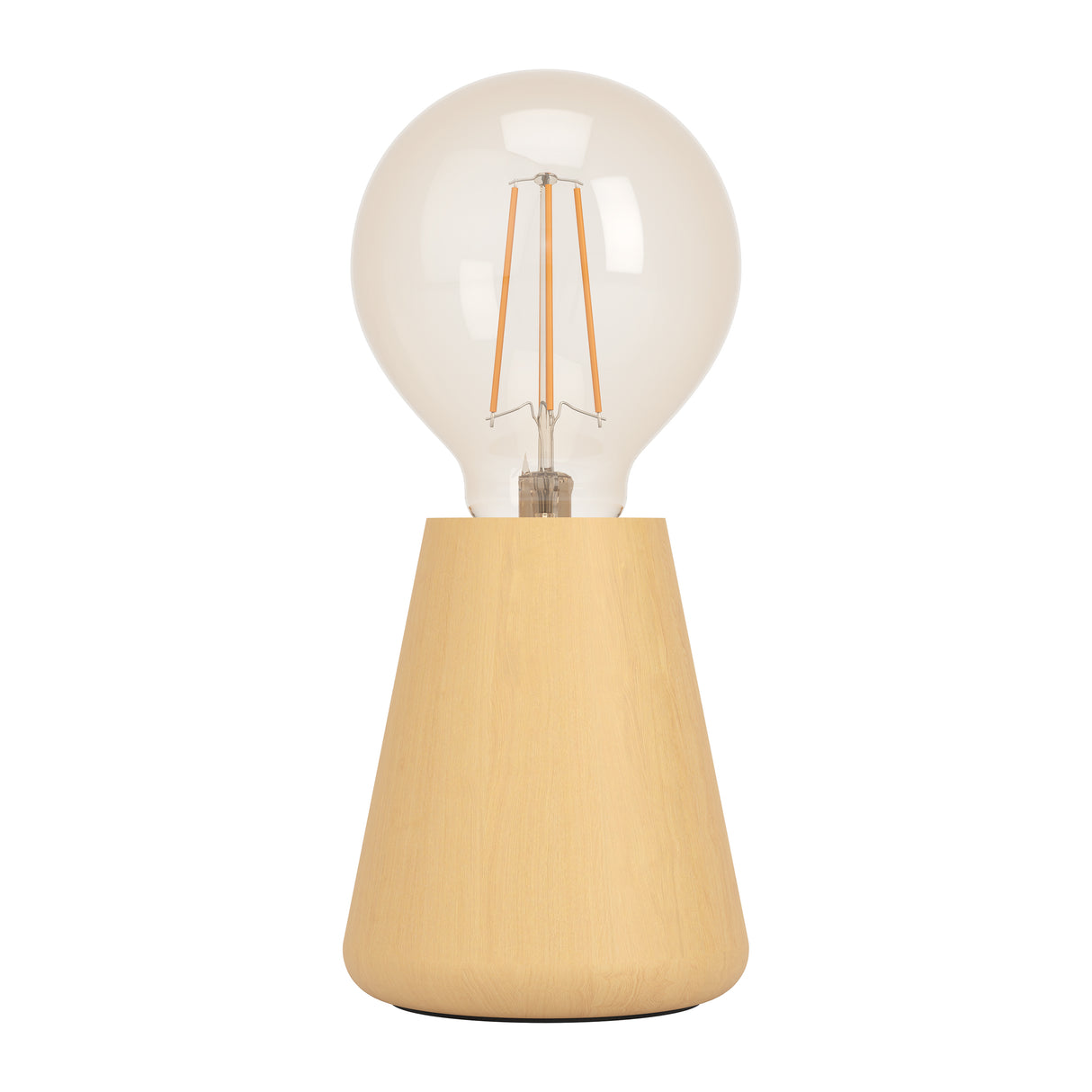 Eglo EU ASBY Table Lamp – Wooden Base, E27, Natural Rustic Design, Indoor Lighting