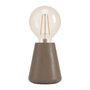 Eglo EU ASBY Table Lamp – Dark Brown Wood, E27, Rustic Natural Design, Indoor Lighting