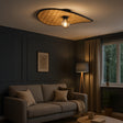 Eglo EU Marywell Ceiling Light – Vintage Black Steel & Wood Design, E27 Fitting