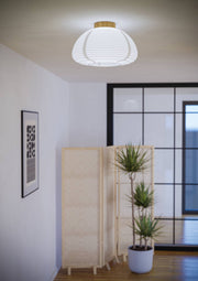 Eglo EU Summerhill Wood & Paper Vintage Ceiling Light