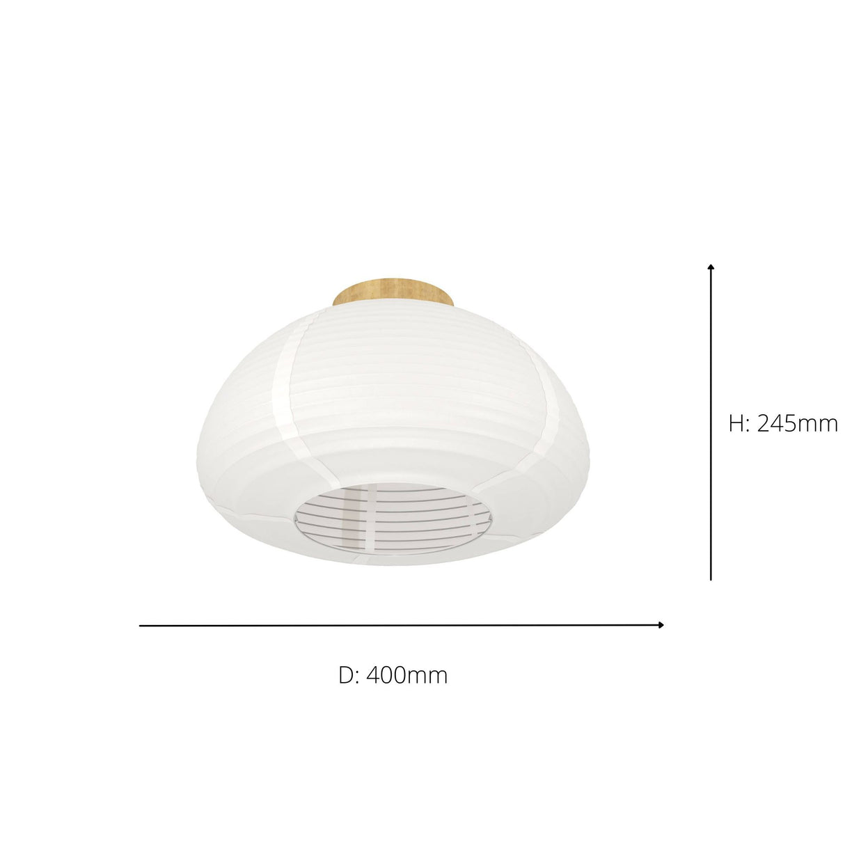 Eglo EU Summerhill Wood & Paper Vintage Ceiling Light