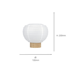 Eglo EU Summerhill Wood & Paper Vintage Table Lamp