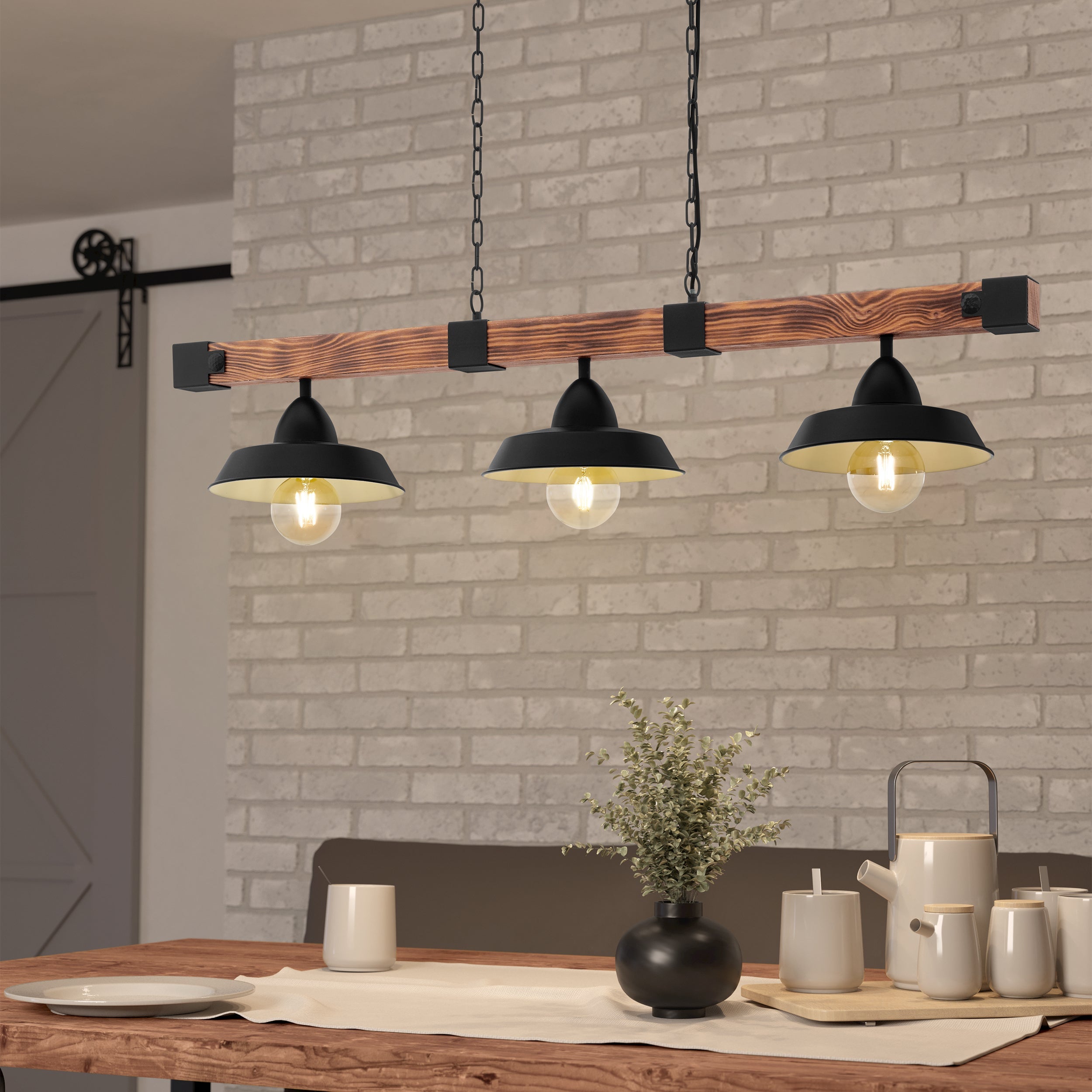 Eglo EU CABALES LED Table Lamp – Black Plastic, Warm White, Modern Indoor Lighting