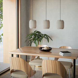 Eglo EU Belgrave Black Steel & White Paper Contemporary 3-Light Pendant