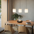 Eglo EU Belgrave Black Steel & White Paper Contemporary 3-Light Pendant