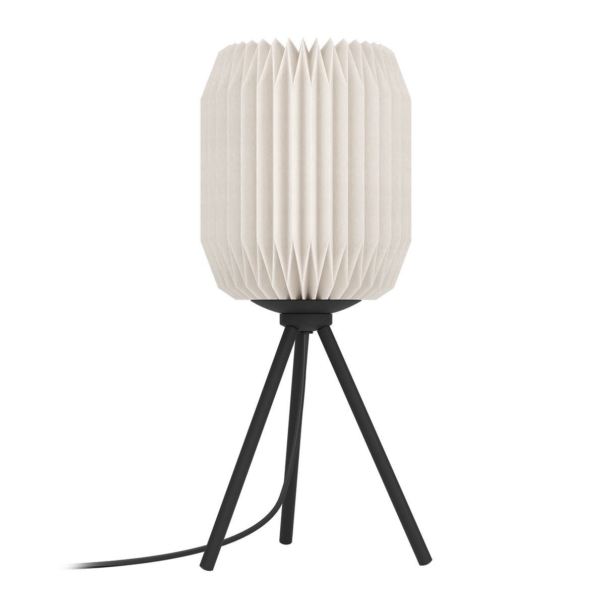 Eglo EU Belgrave Black Steel & White Paper Contemporary Table Lamp