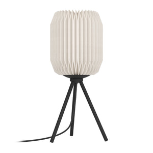 Eglo EU Belgrave Black Steel & White Paper Contemporary Table Lamp