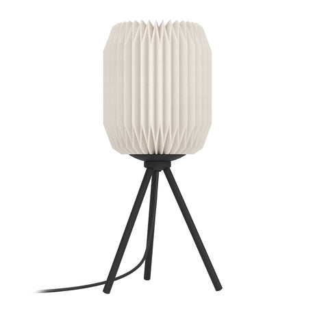Eglo EU Belgrave Black Steel & White Paper Contemporary Table Lamp