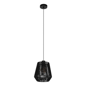 Eglo EU Persley Black Steel & Paper Vintage Single Pendant