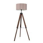 Eglo EU Lantada Wood & Steel Taupe Tripod Floor Lamp