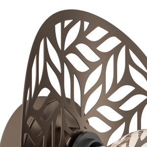 Eglo EU Swaby Decorative Leaf Cut Wall Light in Dark Brown