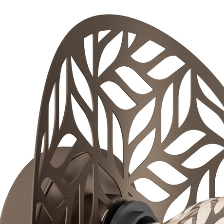 Eglo EU Swaby Decorative Leaf Cut Wall Light in Dark Brown