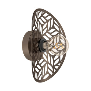 Eglo EU Swaby Decorative Leaf Cut Wall Light in Dark Brown