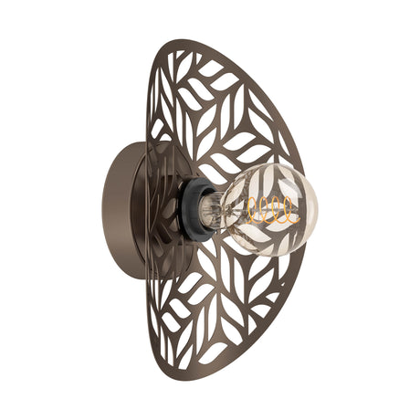 Eglo EU Swaby Decorative Leaf Cut Wall Light in Dark Brown