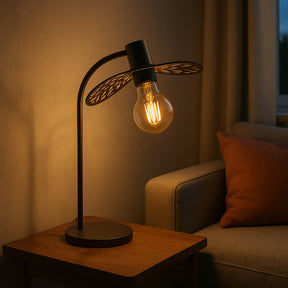 Eglo EU Swaby Rustic Leaf Cut Table Lamp 45cm