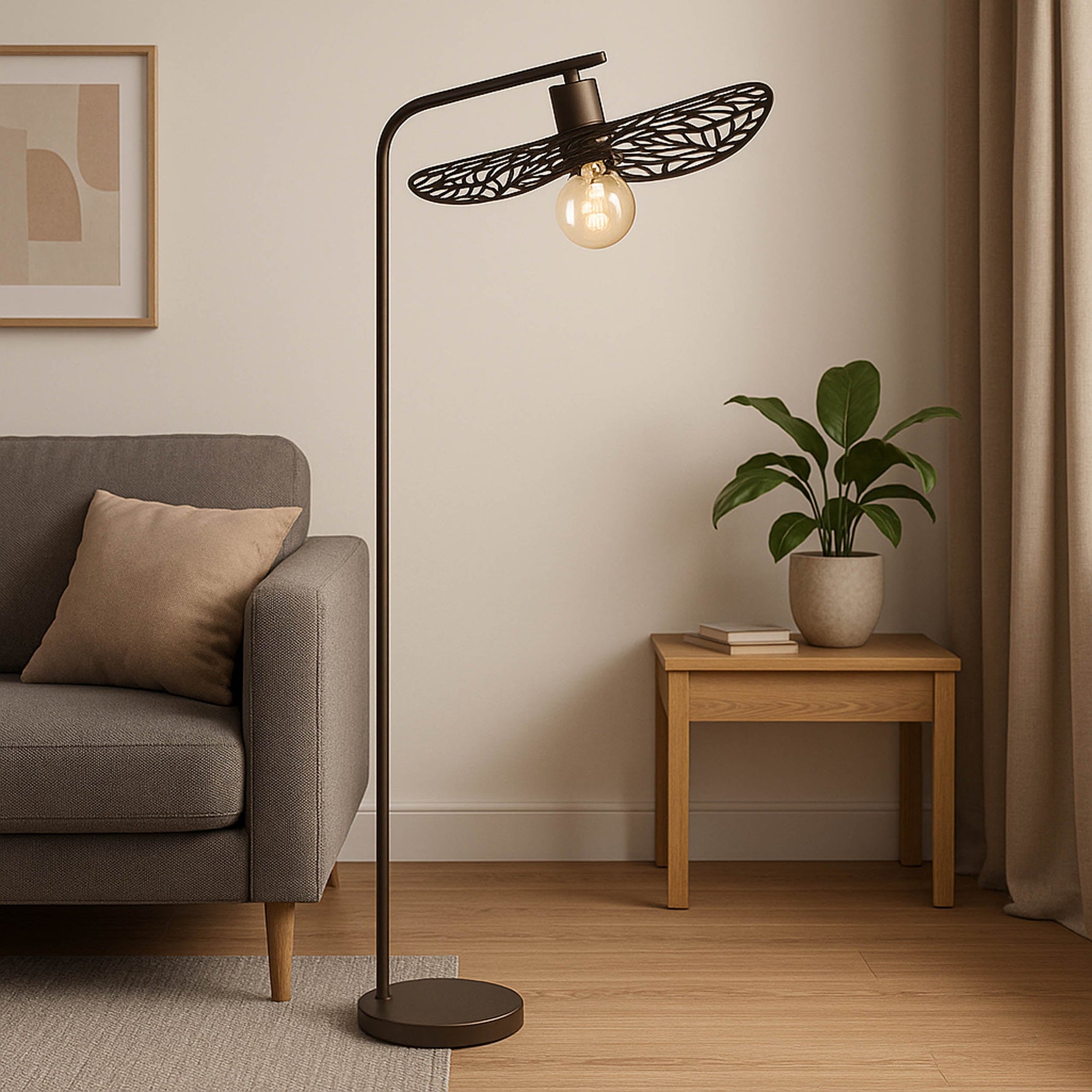 Eglo EU Swaby Ceiling Rustic Leaf Cut Steel Ceiling Light product image - Endon Lighting from First Light Direct with great prices and fast UK delivery