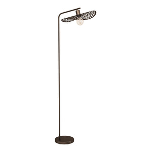 Eglo EU Swaby Brushed Bronze Leaf Pattern Floor Lamp
