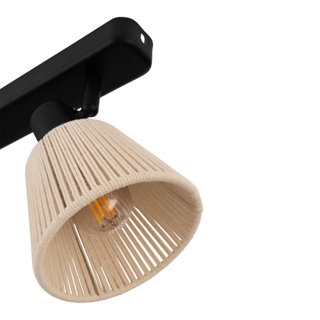 Eglo EU Seagard Double Cream Thread Shade Ceiling Light
