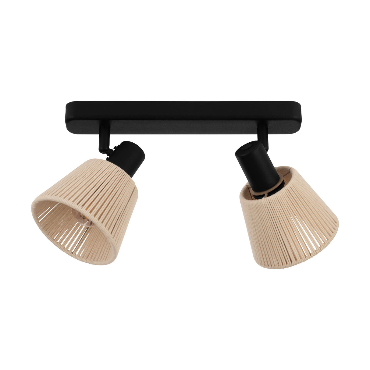 Eglo EU Seagard Double Cream Thread Shade Ceiling Light