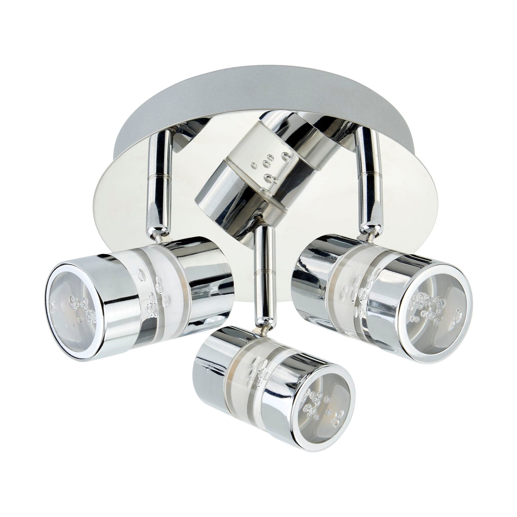 Searchlight Electric Bubbles  3Lt Round Spotlight - Chrome Metal & Bubble Acrylic 4413CC