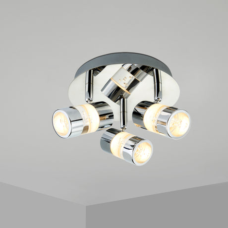 Searchlight Electric Bubbles  3Lt Round Spotlight - Chrome Metal & Bubble Acrylic 4413CC