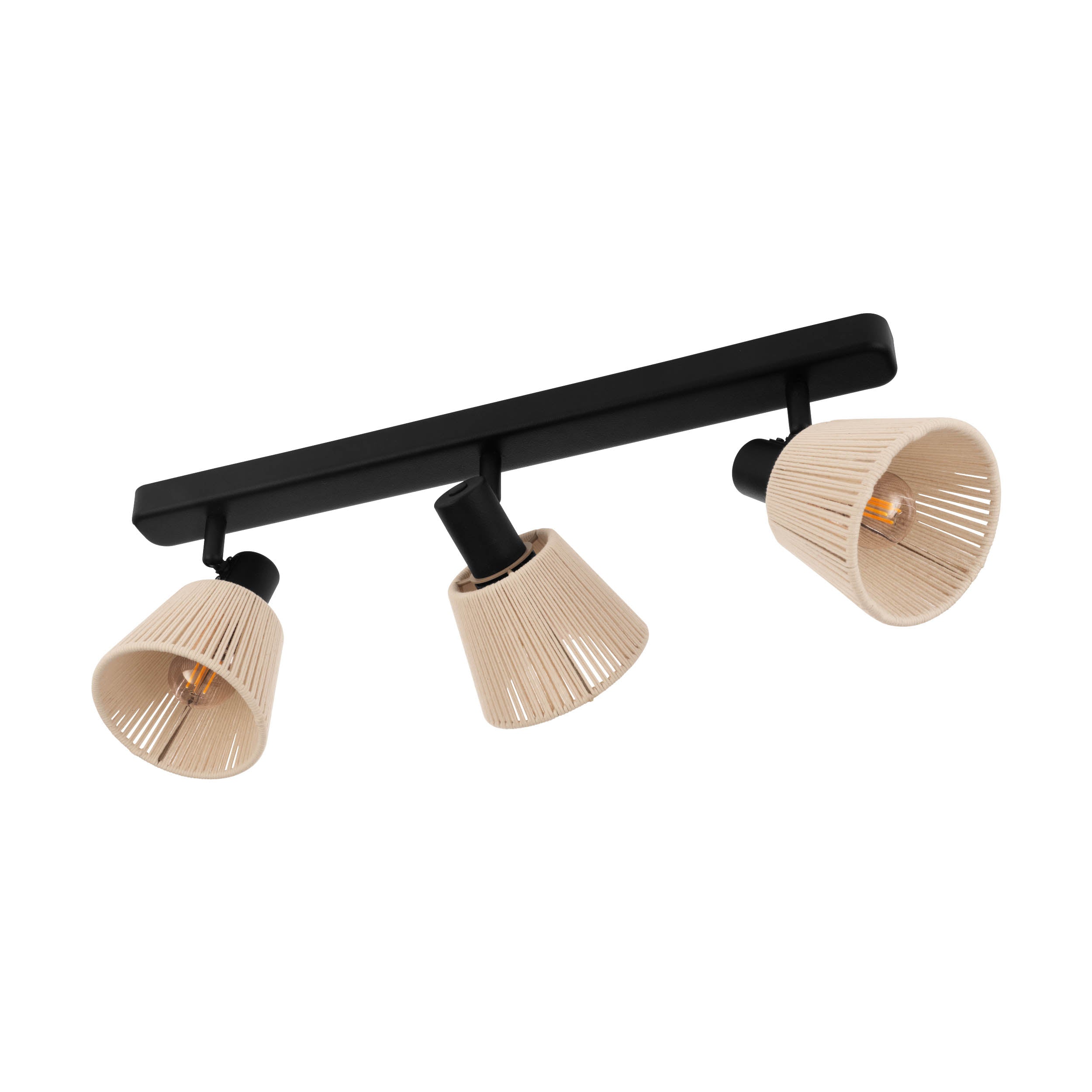 Eglo EU Seagard Double Cream Thread Shade Ceiling Light product image - Endon Lighting from First Light Direct with great prices and fast UK delivery