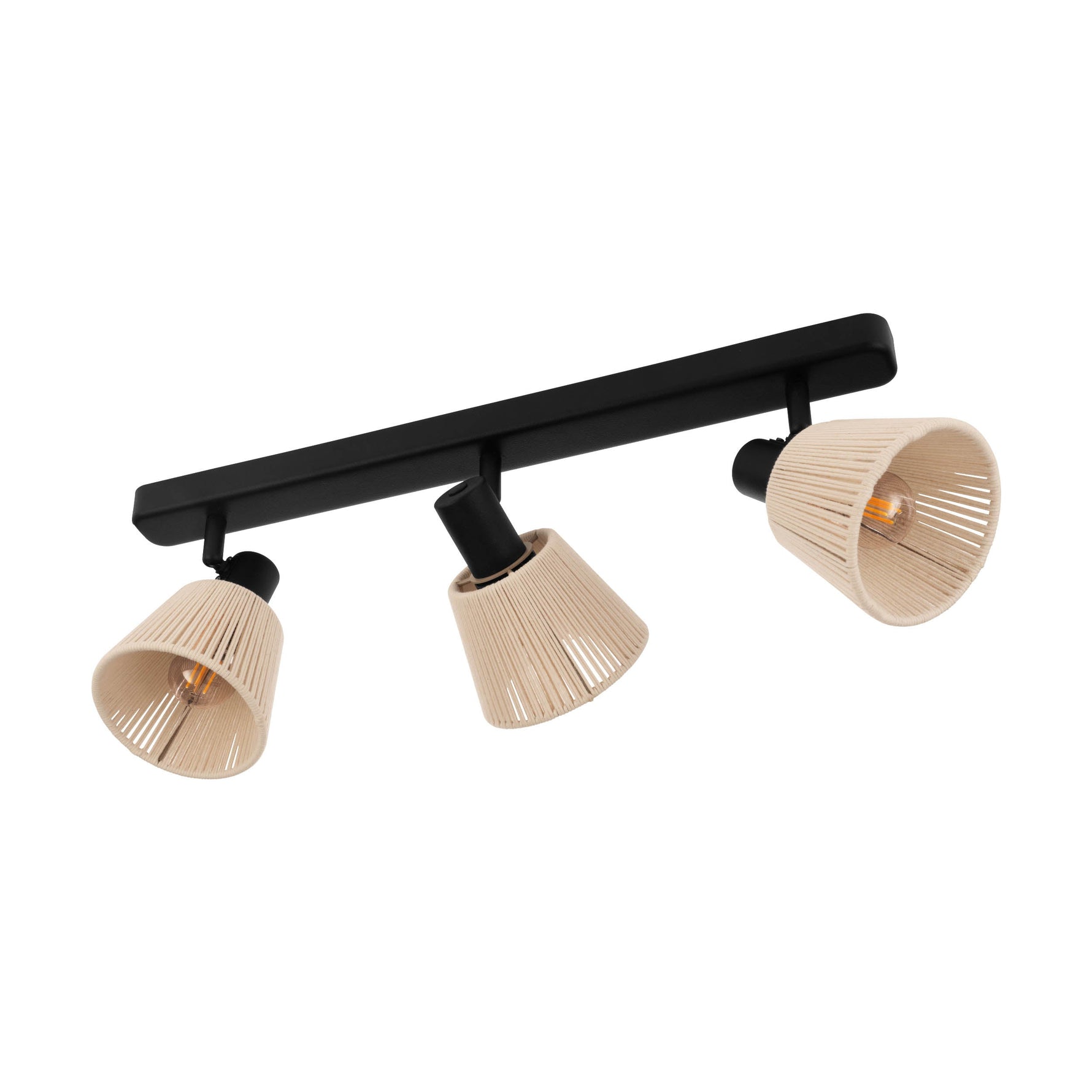 Eglo EU Seagard Double Cream Thread Shade Ceiling Light product image - Endon Lighting from First Light Direct with great prices and fast UK delivery
