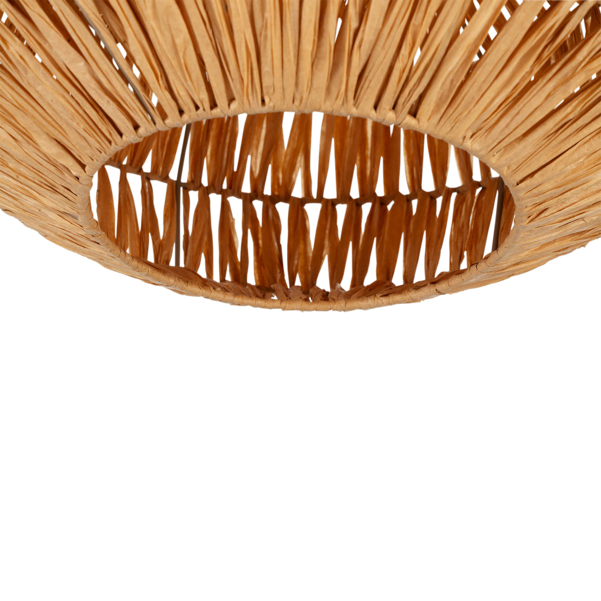 Eglo EU Sheldon Ceiling Natural Rope Ceiling Light with Black Metal Contrast