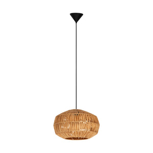 Eglo EU Sheldon Pendant Handwoven Rope Pendant Light with Organic Design