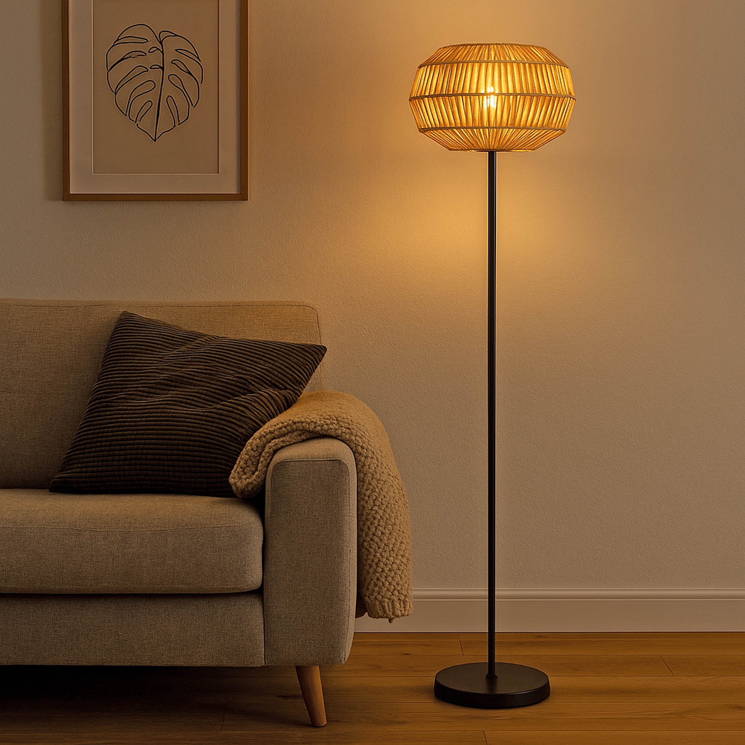 Eglo EU Sheldon Pendant Handwoven Rope Pendant Light with Organic Design