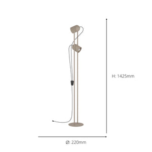 Eglo EU Tilston Sand Dual Sand Coloured Spotlight Floor Lamp with Foot Switch