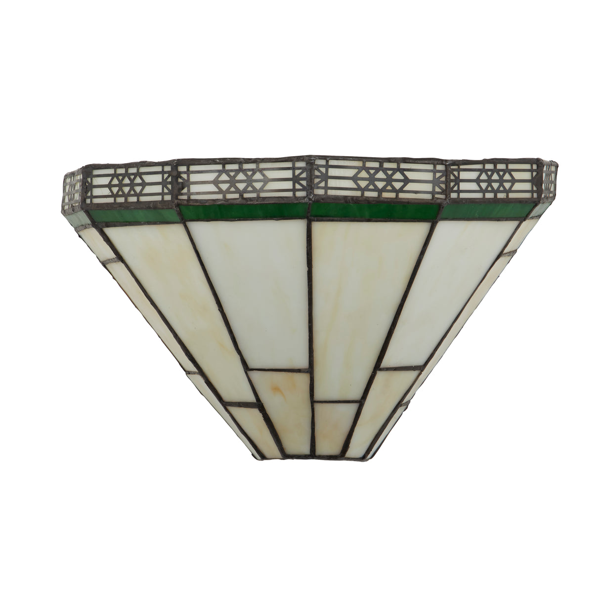 Searchlight Electric New York  Wall Light  - Brass Metal & Stained Glass 4417-18