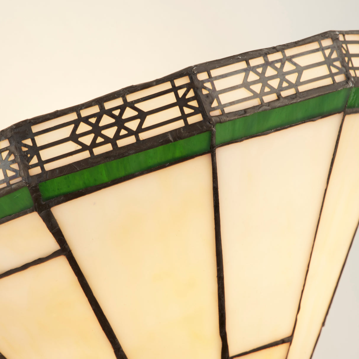 Searchlight Electric New York  Wall Light  - Brass Metal & Stained Glass 4417-18