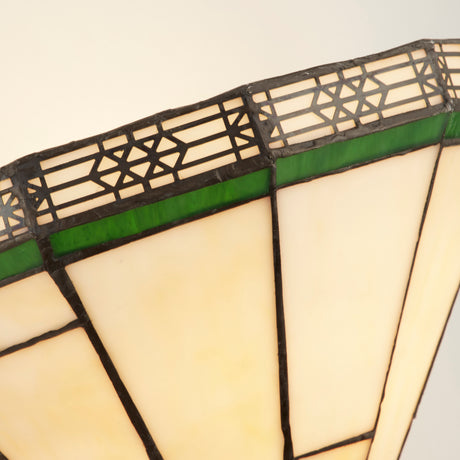Searchlight Electric New York  Wall Light  - Brass Metal & Stained Glass 4417-18