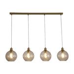 Radiance 4Lt Bar Pendant, Gold Metal and Champagne Glass