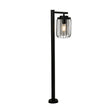 Reed 1Lt Post Light, Black Metal and PC Shade