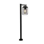 Reed 1Lt Post Light, Black Metal and PC Shade