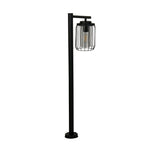 Searchlight Electric Reed 1Lt Post Light, Black Metal and PC Shade 44611BK