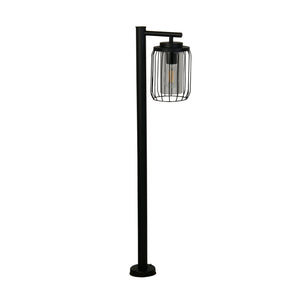 Searchlight Electric Reed 1Lt Post Light, Black Metal and PC Shade 44611BK