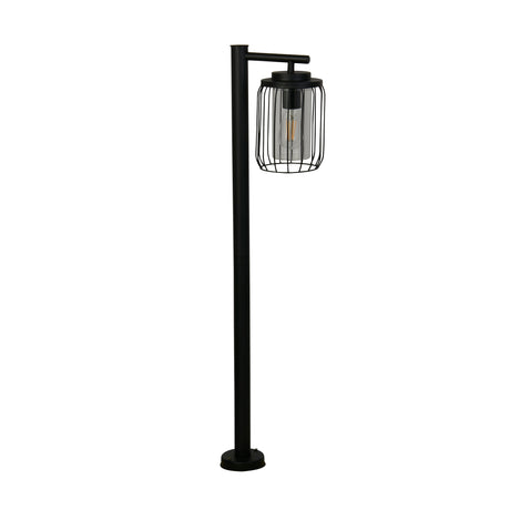 Searchlight Electric Reed 1Lt Post Light, Black Metal and PC Shade 44611BK