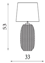 Searchlight Electric Amethyst 1Lt Table Lamp, Pink Glass with Natural Linen Shade 44652PI