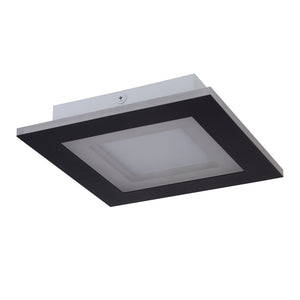 Searchlight Electric Squary LED Square Flush. Matt Black 44715BK