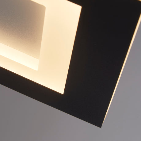 Searchlight Electric Squary LED Square Flush. Matt Black 44715BK