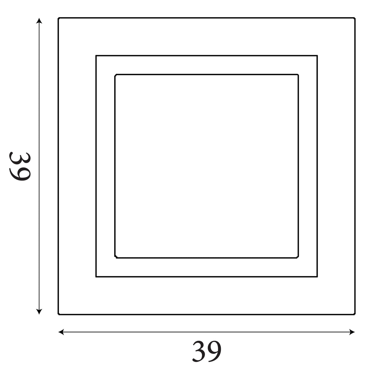 Searchlight Electric Squary LED Square Flush. Matt Black 44715BK
